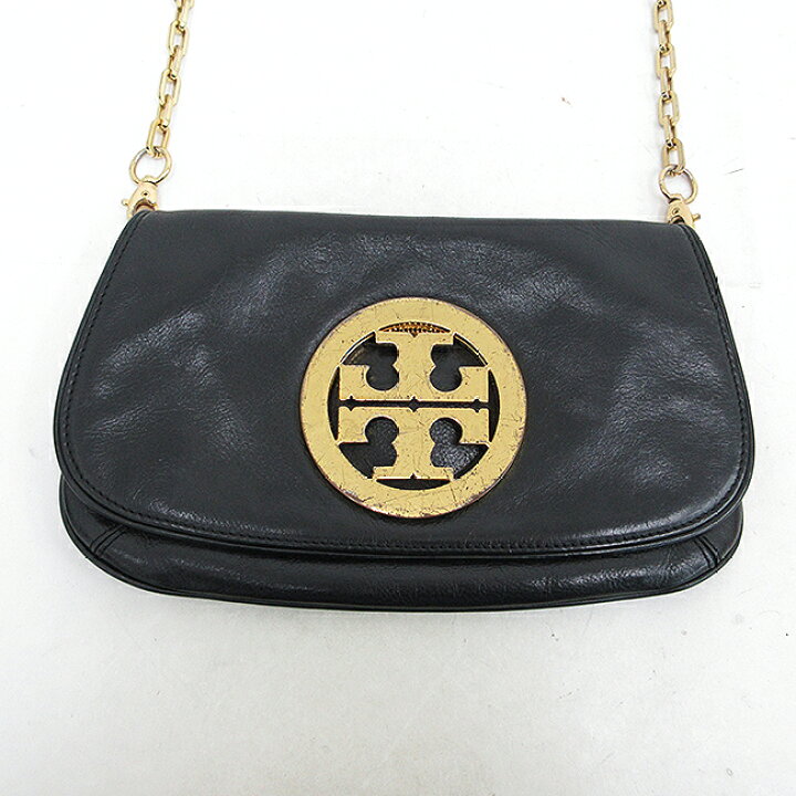 Tory Burchショルダーバッグ 黒 ゴールドロゴ TORY 黒 Tory Burch 