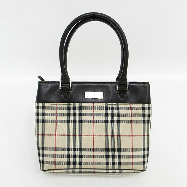 楽天市場】BURBERRY(バーバリー) チェック柄 ハンド トート バッグ 