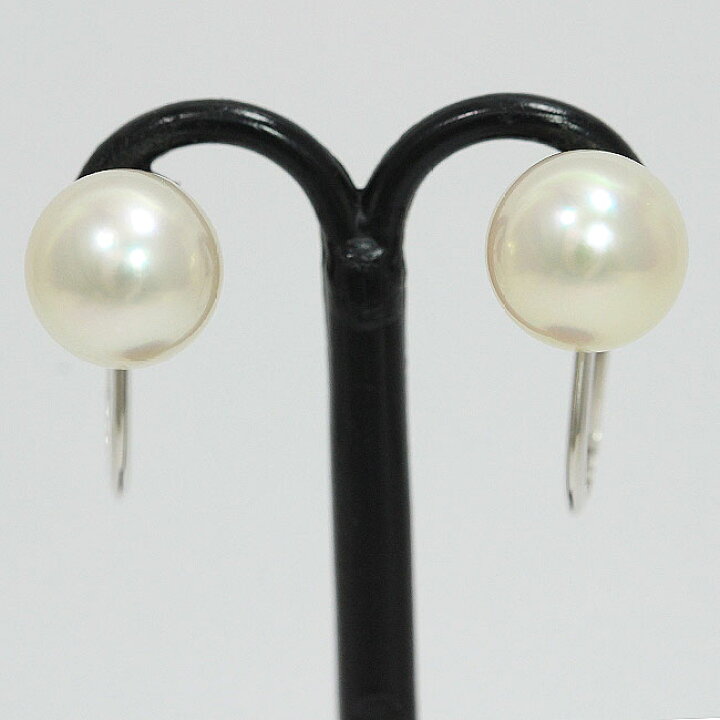 楽天市場】 イヤリング 真珠 パール 約8.0mm 14金ホワイトゴールド  