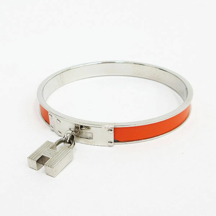 楽天市場】HERMES(エルメス) ケリー バングル オレンジ シルバー金具 