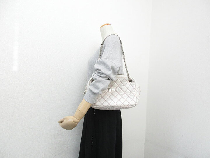 楽天市場】CHANEL(シャネル) ワイルドステッチ 2.55 チェーンバッグ 白 