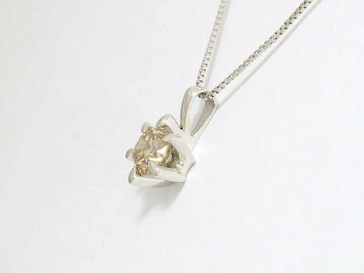 楽天市場】 一粒石 ブラウンダイヤモンド 1.00ct ネックレス プラチナ 