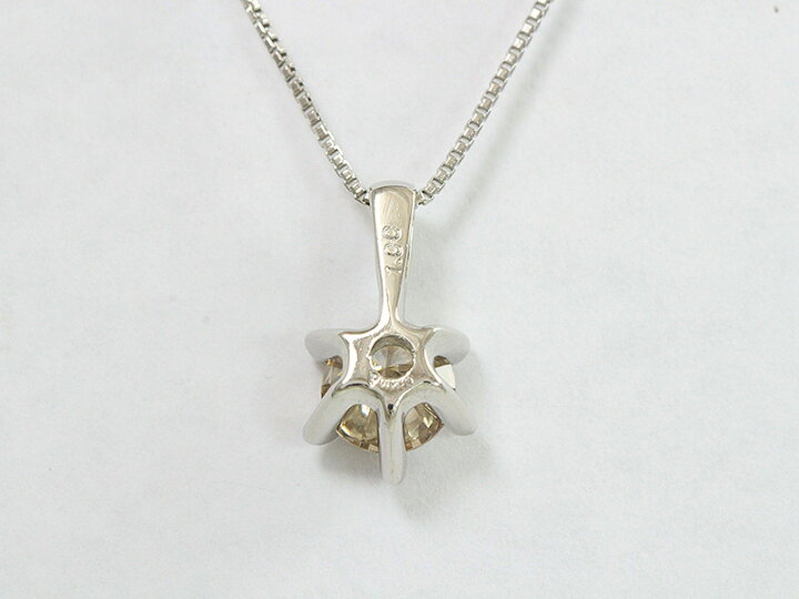 楽天市場】 一粒石 ブラウンダイヤモンド 1.00ct ネックレス プラチナ 