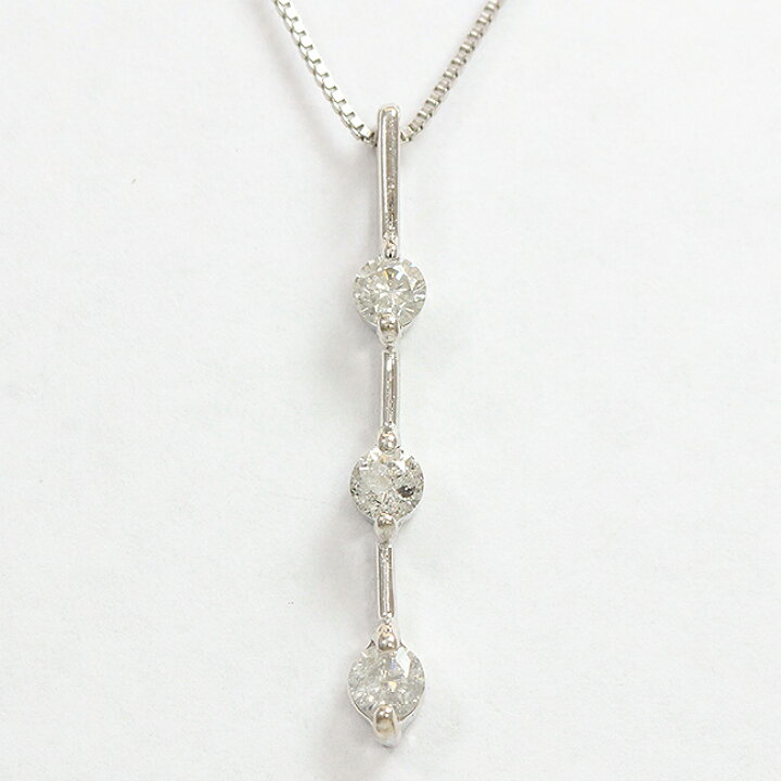 楽天市場】 ダイヤモンド 計0.20ct ネックレス 18金ホワイトゴールド  
