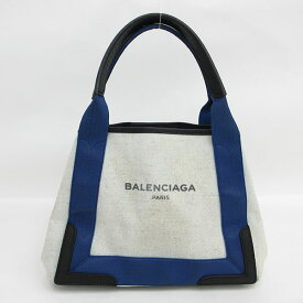 BALENCIAGA（バレンシアガ) ネイビーカバ トートバッグ/ハンドバッグ 339933 青 コーティングキャンバス【ブランドバッグ】 【中古】 netshop