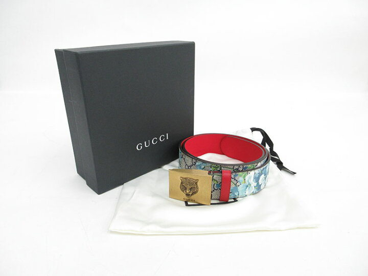 楽天市場】GUCCI(グッチ) GGブルームス タイガーヘッド ベルト 95・38 