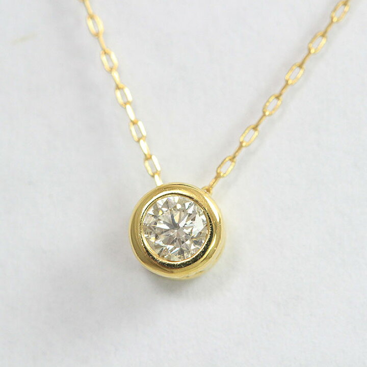 楽天市場】 ダイヤモンド 0.08ct ネックレス 18金イエローゴールド  