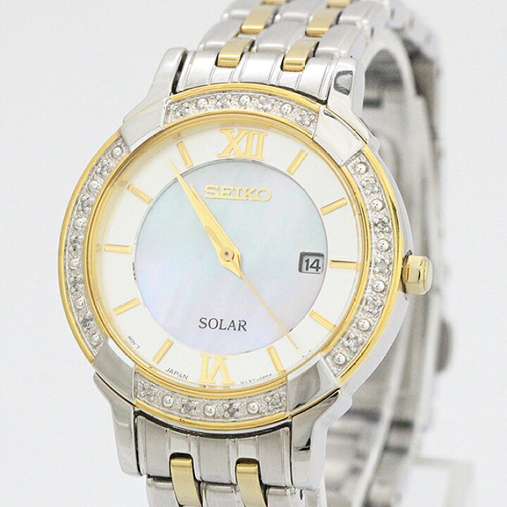 楽天市場】SEIKO(セイコー) V137 シェル文字盤 SS×GP ソーラー  