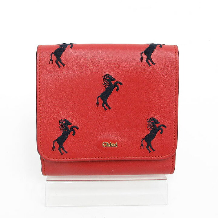 限定】Chloe クロエ レザー 財布 赤 三つ折り楽天市場】chloe(クロエ 