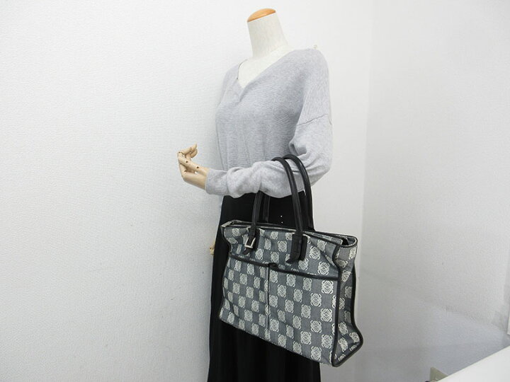楽天市場】LOEWE(ロエベ) アナグラム トートバッグ 黒 グレー 