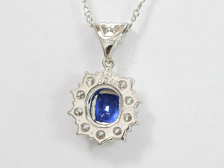 楽天市場】 ネックレス サファイア 0.71ct/ダイヤモンド 計0.48ct  