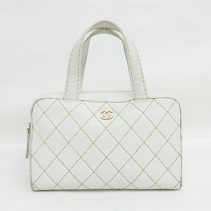 楽天市場】CHANEL(シャネル) ワイルドステッチ ボストンバッグ 白 