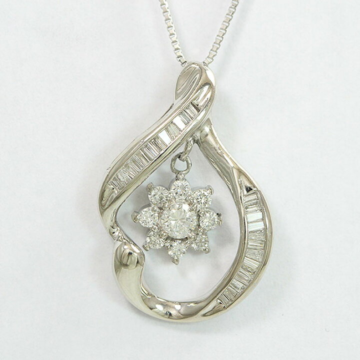 楽天市場】 ダイヤモンド 計0.59ct ネックレス プラチナ(Pt850/Pt900 