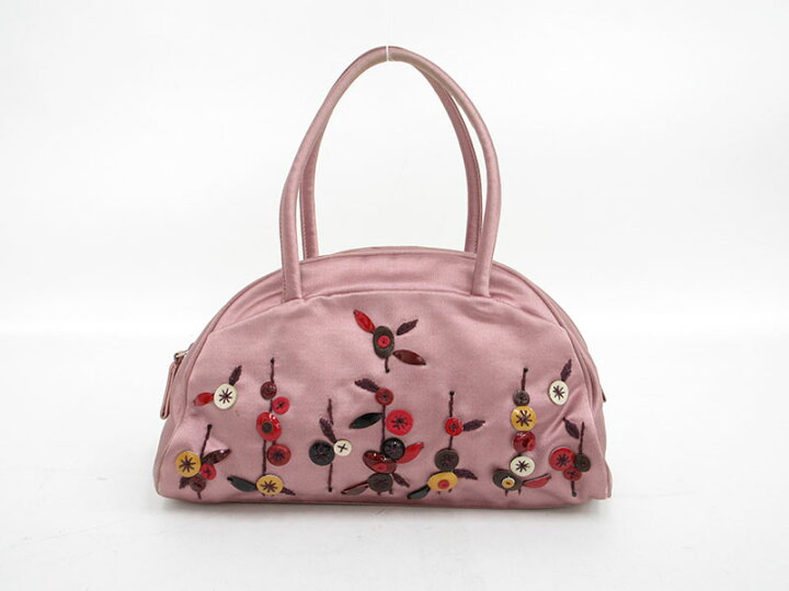 楽天市場】PRADA(プラダ) ミニバッグ ハンド B11063 ピンク系 サテン 