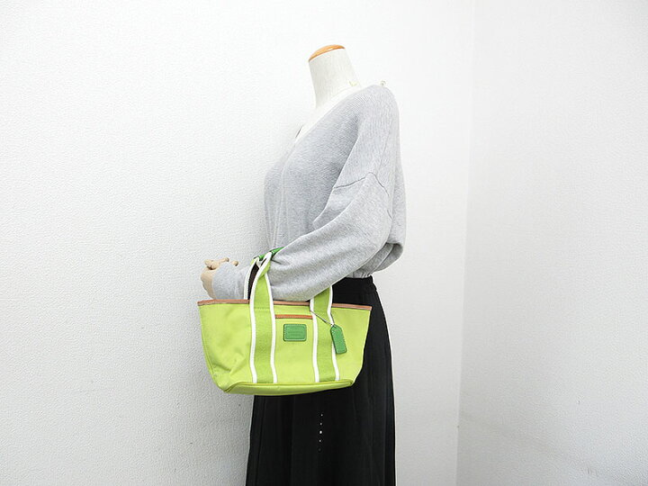 楽天市場】COACH(コーチ) トートバッグ 6268 黄緑 グリーン ナイロン 