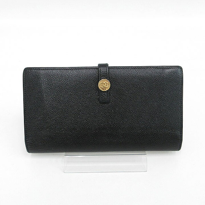 楽天市場】CHANEL(シャネル) ココボタン Wホック 長財布 黒 ブラック 