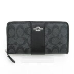 COACH(コーチ) シグネチャー ラウンドファスナー 長財布 54630 黒 ブラック 【ブランド財布】 【中古】 netshop