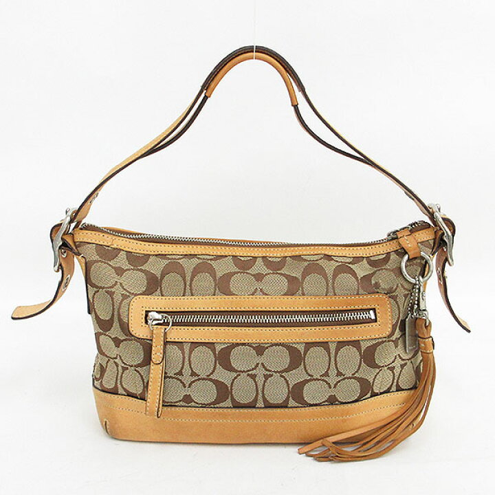 中古】 美品 コーチ COACH サッチェル シグネチャー ショルダーバッグ 