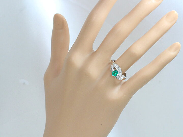 楽天市場】 リング エメラルド 0.47ct/ダイヤモンド 計0.45ct 13号 