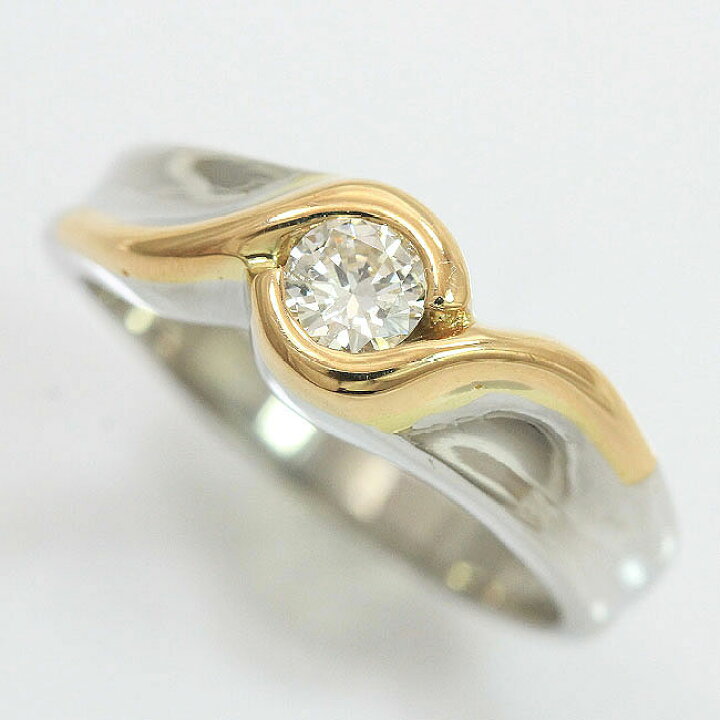 楽天市場】 リング ダイヤモンド0.19ct 7号 18金イエローゴールド  
