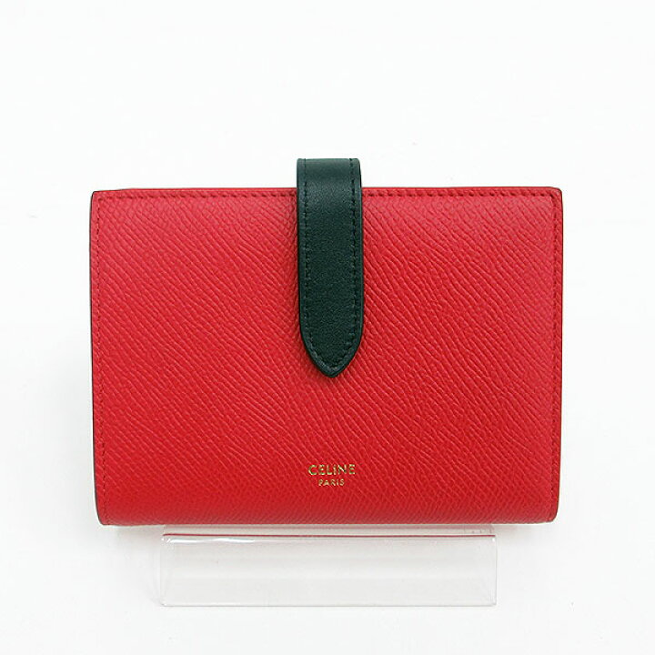 楽天市場】CELINE(セリーヌ) ミディアムストラップウォレット 二つ折り  