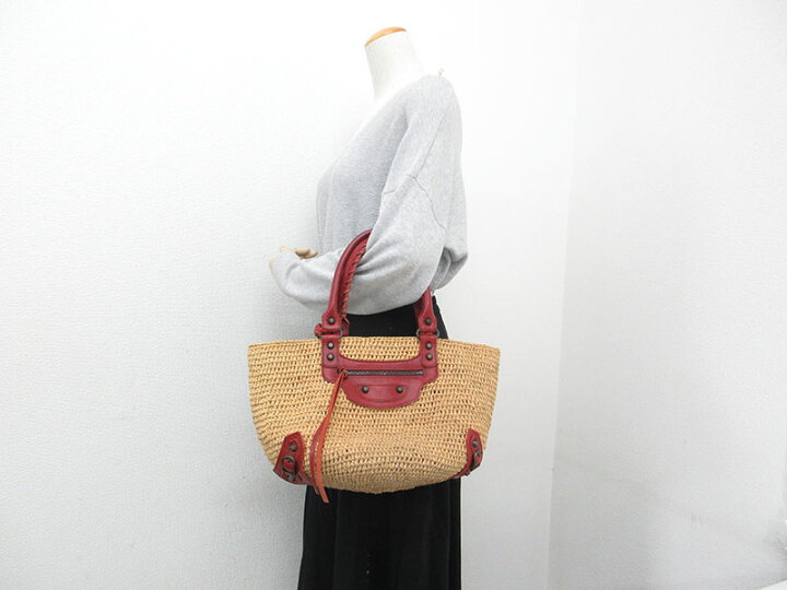 楽天市場】BALENCIAGA（バレンシアガ) ラフィア かごバッグ 236741 