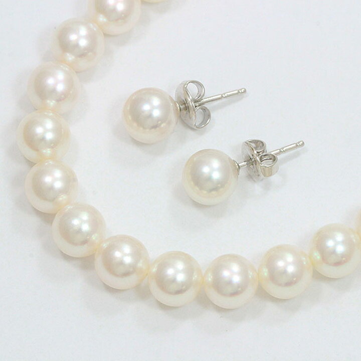楽天市場】MIKIMOTO(ミキモト) 2点セット 真珠 連ネックレス ピアス  