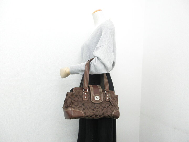 楽天市場】COACH(コーチ) シグネチャー トートバッグ F13975 茶 