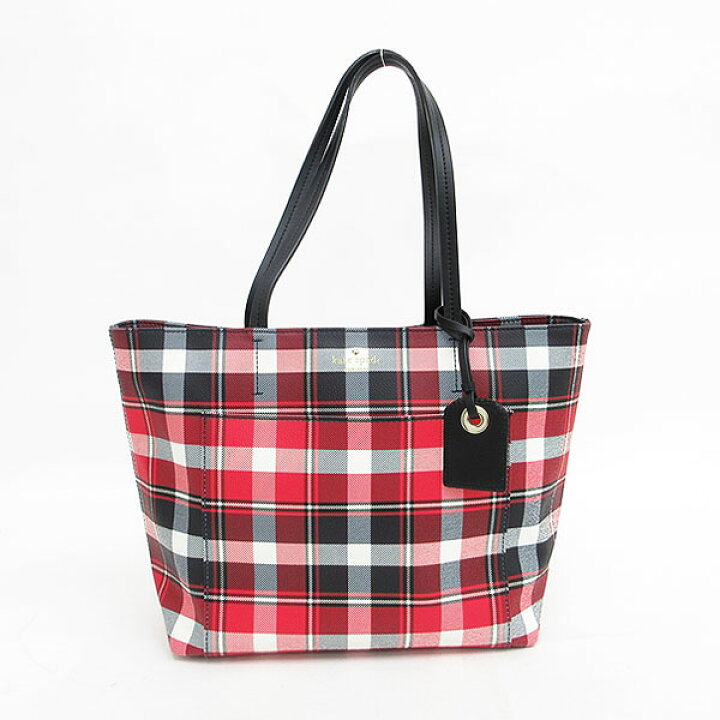 楽天市場】kate spade(ケイトスペード) チェック トートバッグ ケイトスペード赤チェックトートバッグ