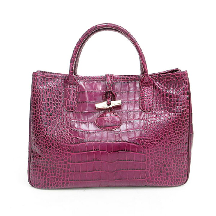 楽天市場】LONGCHAMP(ロンシャン) クロコ型押し トートバッグ  