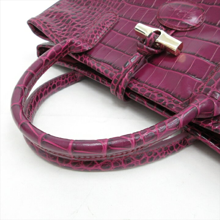 楽天市場】LONGCHAMP(ロンシャン) クロコ型押し トートバッグ 