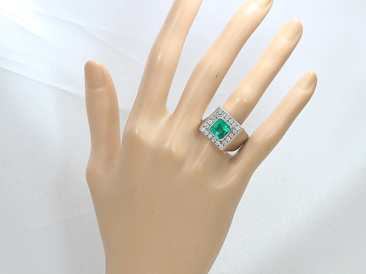 楽天市場】 リング エメラルド 3.0ct/ダイヤモンド 計1.02ct 24号 