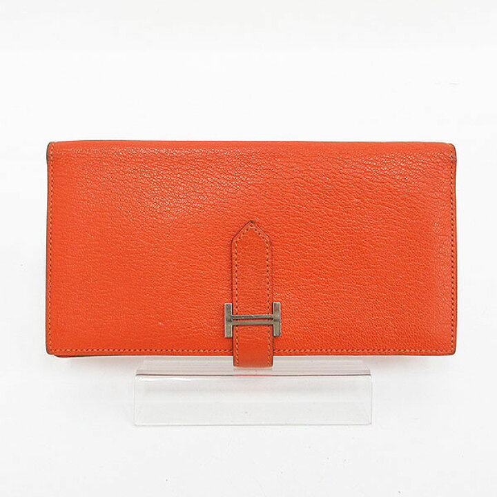 楽天市場】HERMES(エルメス) ベアンスフレ 長財布 シェーブル オレンジ  