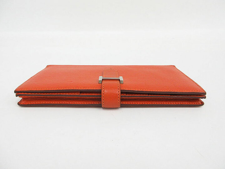 楽天市場】HERMES(エルメス) ベアンスフレ 長財布 シェーブル オレンジ 