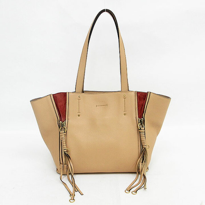 楽天市場】chloe(クロエ) マイロ トートバッグ ベージュ レザー  