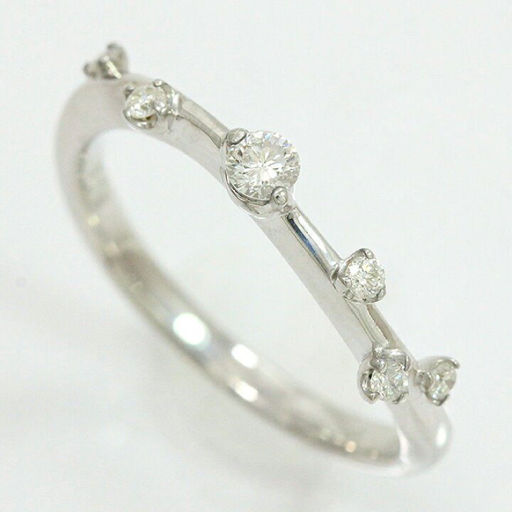 楽天市場】ダイヤモンド 計0.15ct リング 11号 18金ホワイトゴールド  