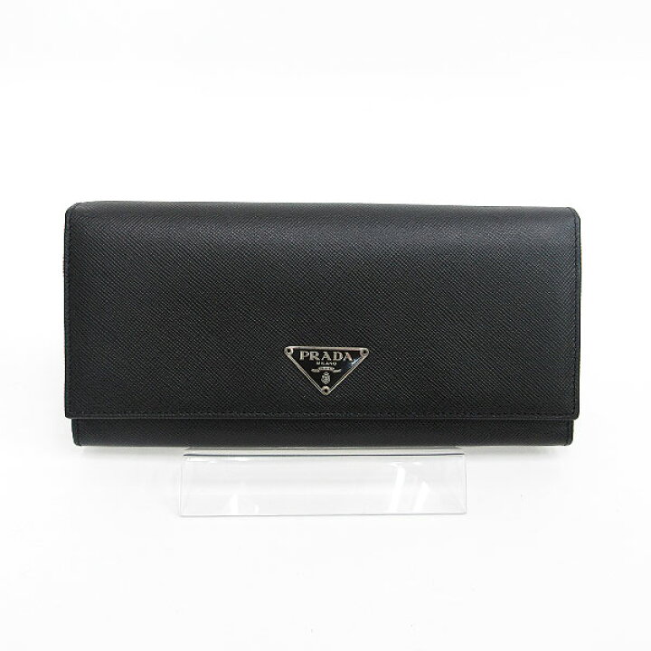 楽天市場】PRADA(プラダ) フラップ長財布 黒 ブラック サフィアーノ  