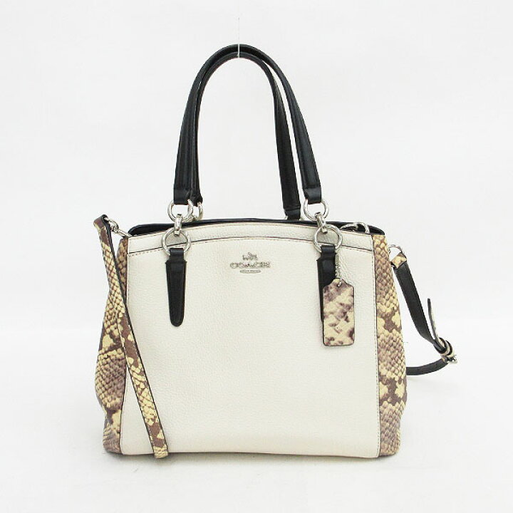 楽天市場】COACH(コーチ) パイソン柄 2WAYバッグ F57557 ホワイト  