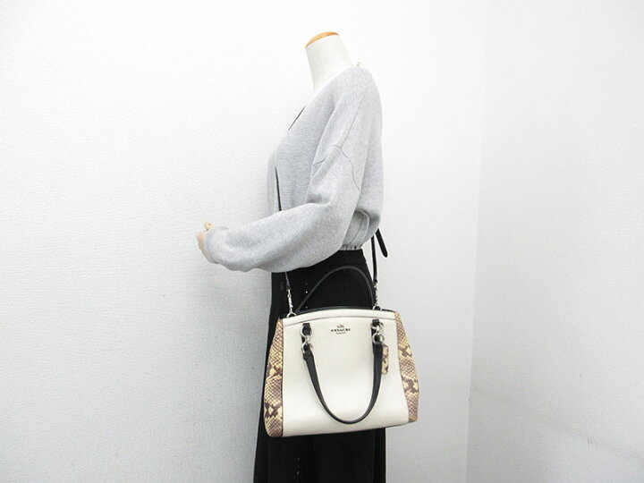 楽天市場】COACH(コーチ) パイソン柄 2WAYバッグ F57557 ホワイト  