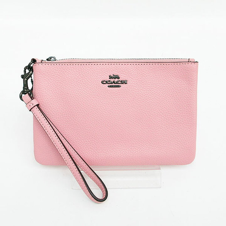 楽天市場】COACH(コーチ) リストレットポーチ 22952 ピンク レザー 