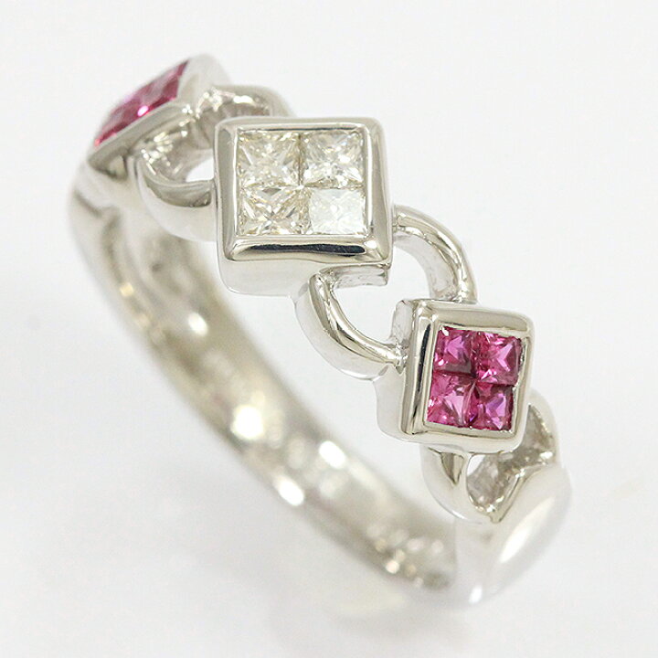 楽天市場】 リング ダイヤモンド 計0.25ct/ルビー 計0.40ct 12号 