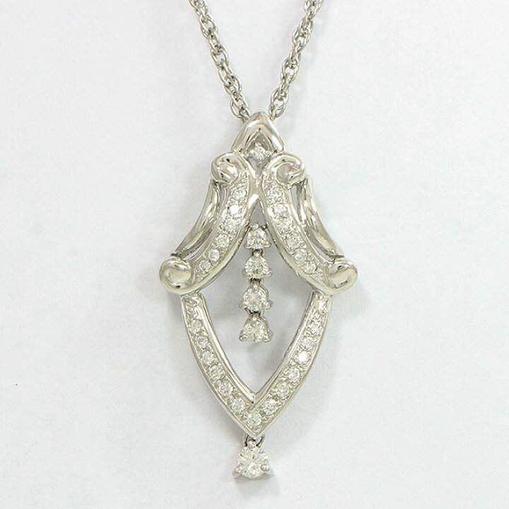 楽天市場】 ネックレス ダイヤモンド 計0.55ct プラチナ(Pt850/Pt900  