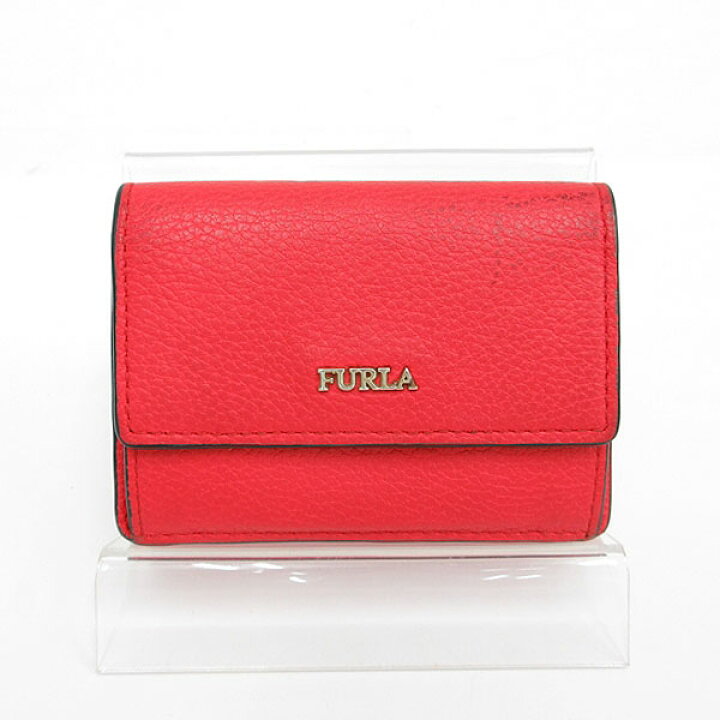楽天市場】FURLA(フルラ) 三つ折り財布 赤 レッド レザー/ 【ブランド 