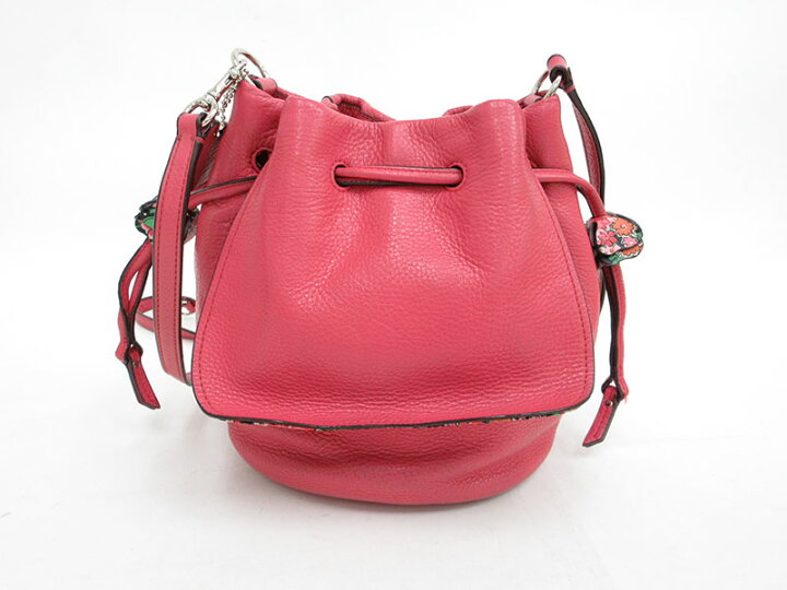 楽天市場】COACH(コーチ) 巾着ショルダーバッグ F57542 ピンク レザー 