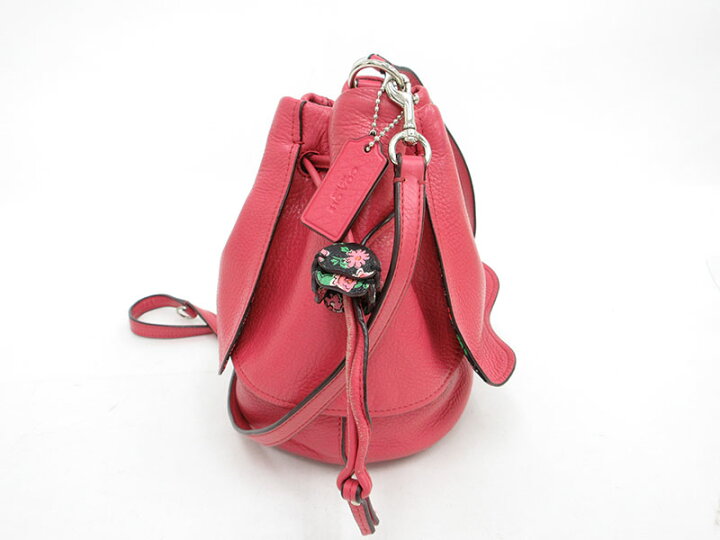 楽天市場】COACH(コーチ) 巾着ショルダーバッグ F57542 ピンク レザー 