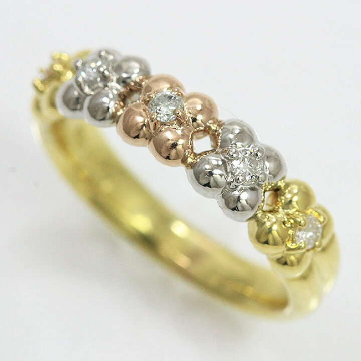 楽天市場】 ダイヤモンド 計0.15ct リング 12号 18金イエローゴールド  