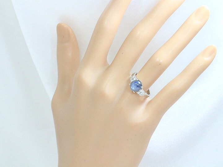 楽天市場】 リング スターサファイア 4.60ct/ダイヤモンド 計 0.32ct  