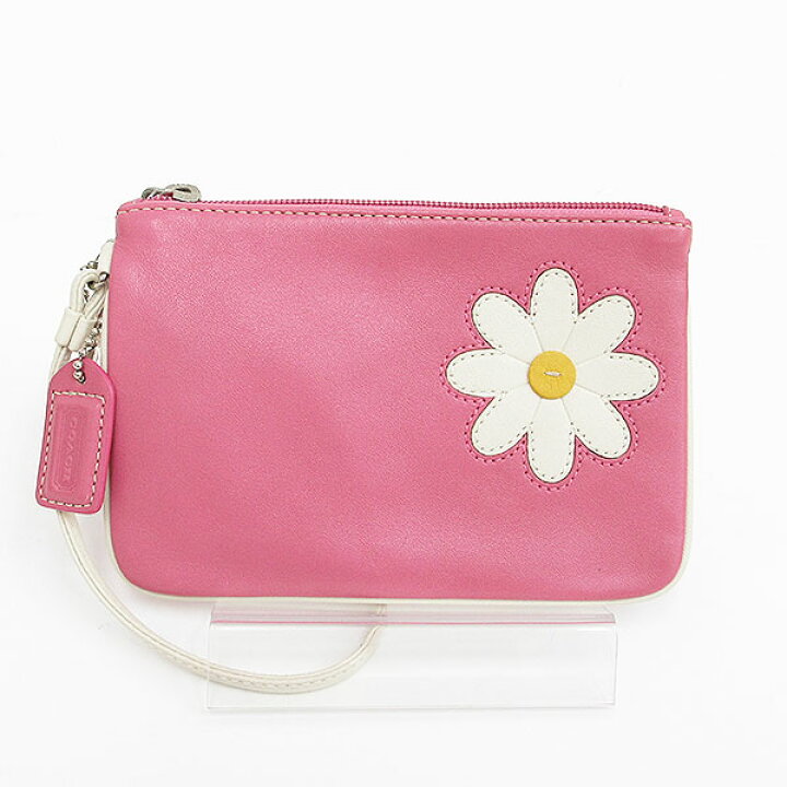 楽天市場】COACH(コーチ) ポピー/フラワー リストレットポーチ ピンク 
