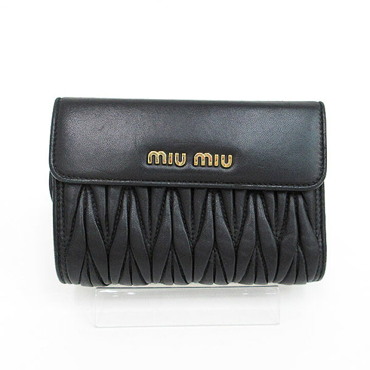 楽天市場】miumiu(ミュウミュウ) マテラッセ ミディアム財布 二つ折り 