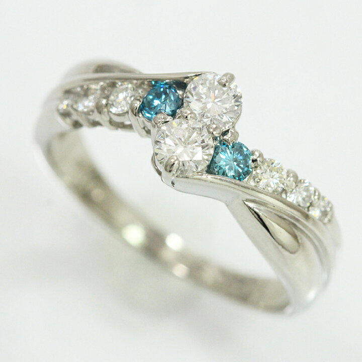 楽天市場】 リング ダイヤモンド 計0.40ct/ブルーダイヤモンド(処理 